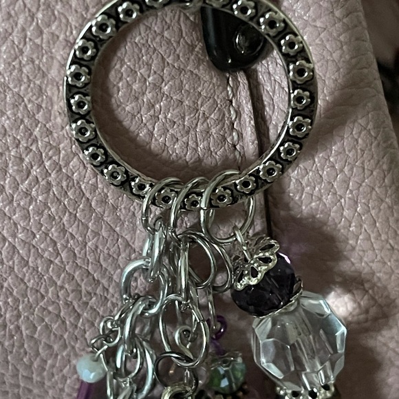 EXAMPLE Large HANDBAG CHARM Bag Jewelry Glass Sparkly Keychain Designer Bling - Picture 9 of 13